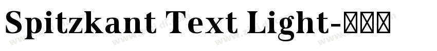Spitzkant Text Light字体转换